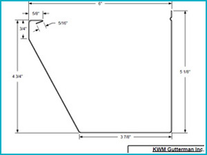 6 Inch Straight face gutter 